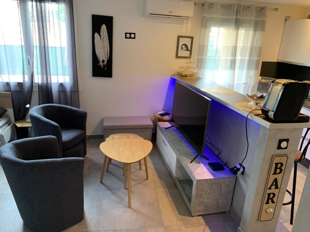 Grand Studio Tres Agreable Avec Bar, Cuisine Et Terrasse Apartment Cagnes-sur-Mer Bagian luar foto